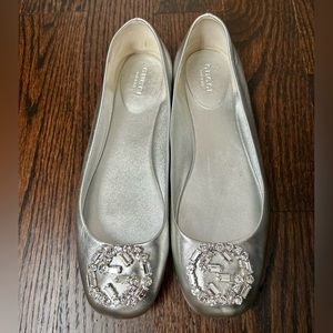 GUCCI CRYSTAL GG BALLET FLATS